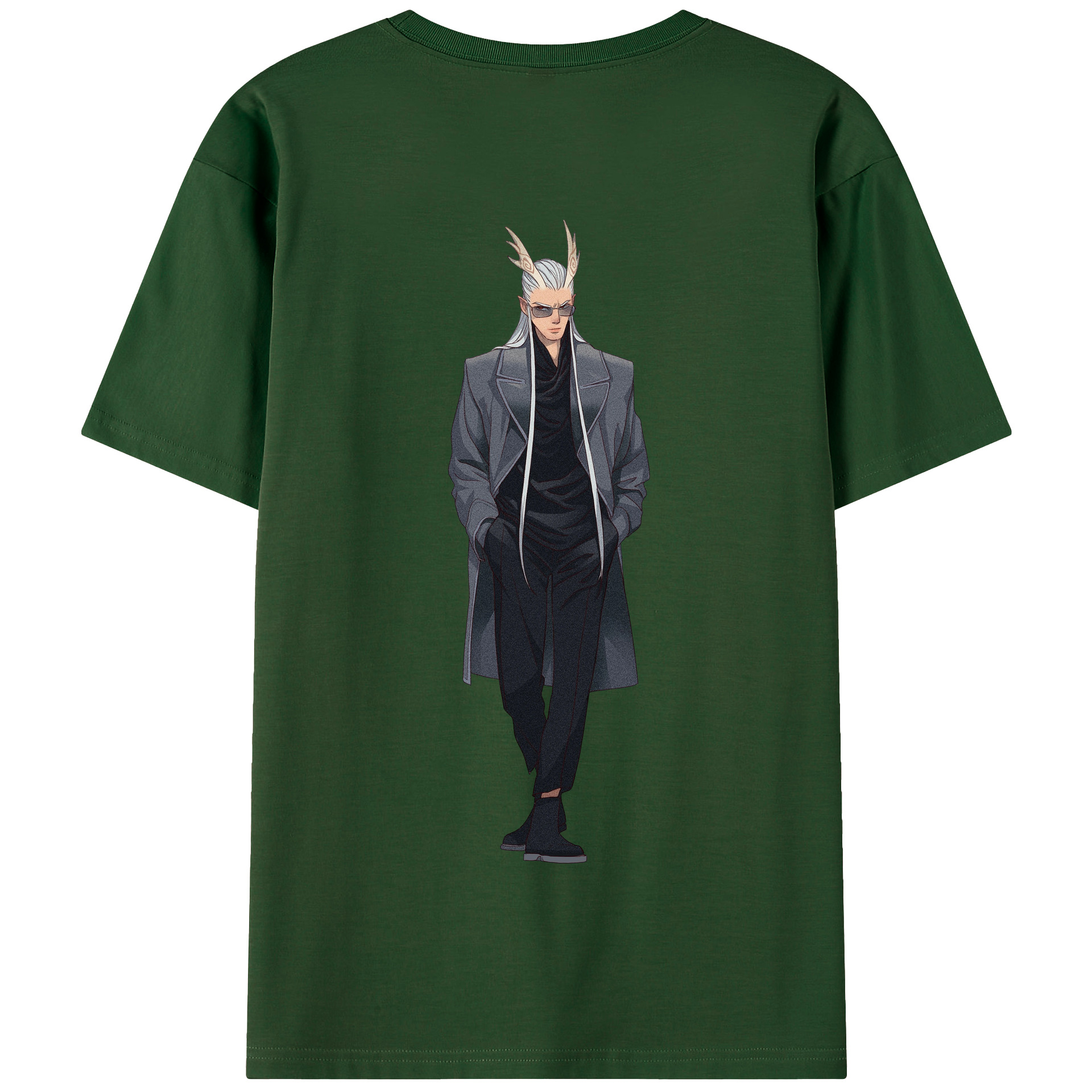 （画像用） Ne Zha 2 ナタ 魔童の大暴れ 綿100％半袖Tシャツ（背面プリント）